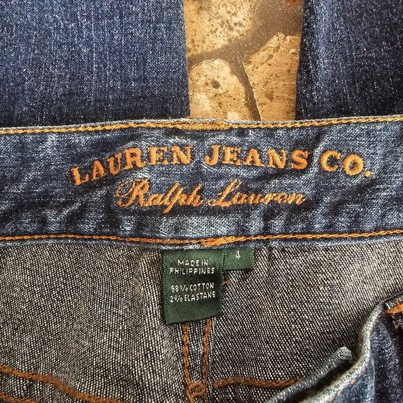 Lauren Jeans Co. Ralph Lauren Womens Straight Leg Dark Wash Denim Jeans Size 4 - Picture 3 of 14